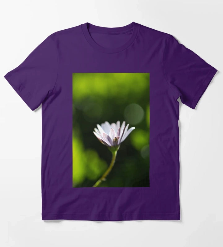 Glow Green Cape Daisy T-Shirt Purple