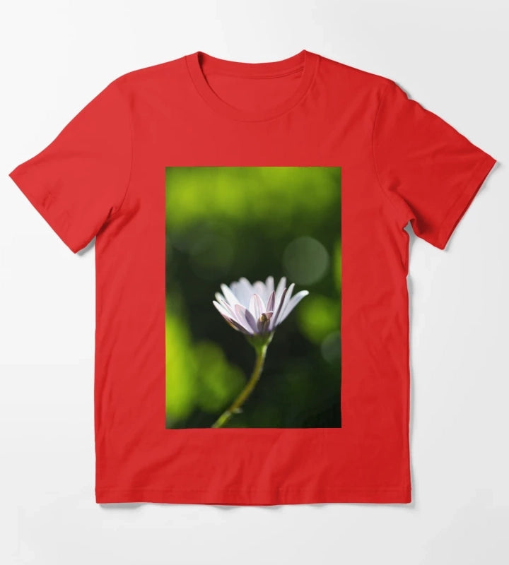 Glow Green Cape Daisy T-Shirt Red