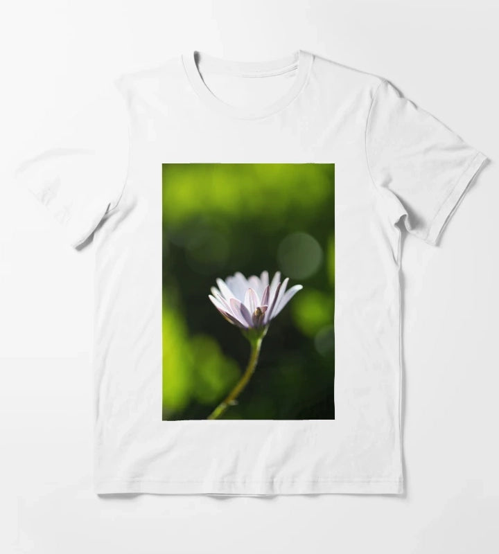 Glow Green Cape Daisy T-Shirt White