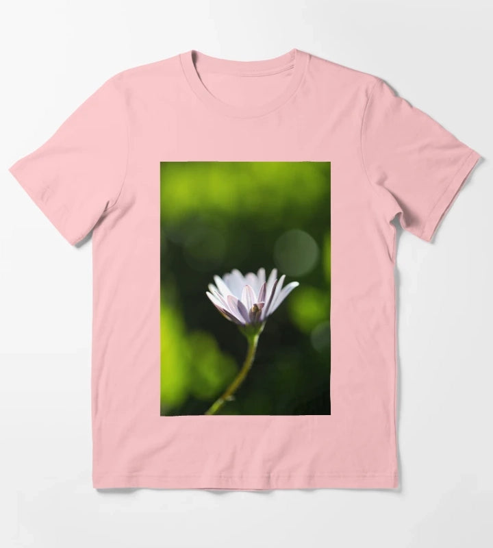 Glow Green Cape Daisy T-Shirt Dark Grey
