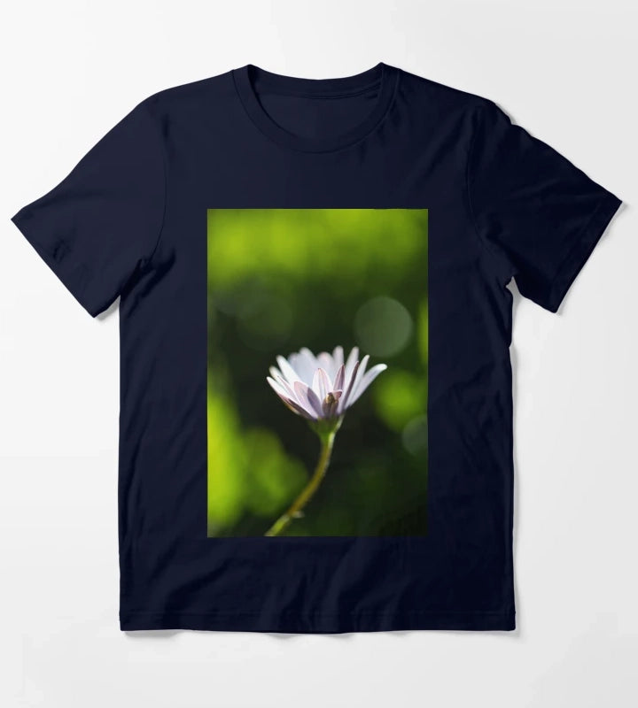 Glow Green Cape Daisy T-Shirt Navy
