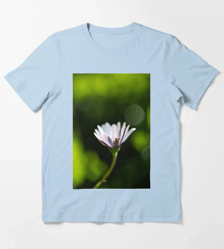Glow Green Cape Daisy T-Shirt Sky Blue