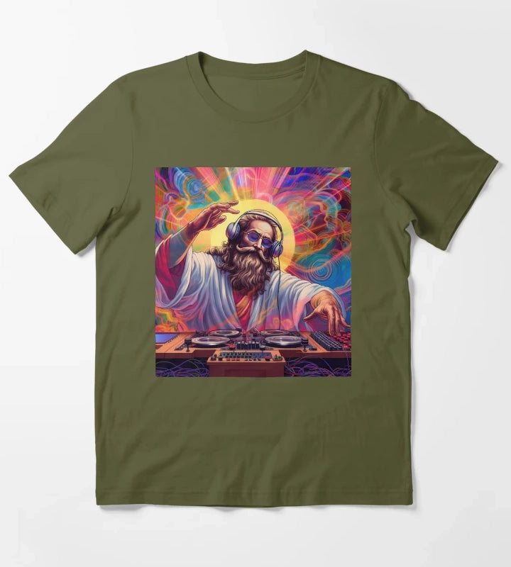 God is a DJ Series T-Shirt Olive Green