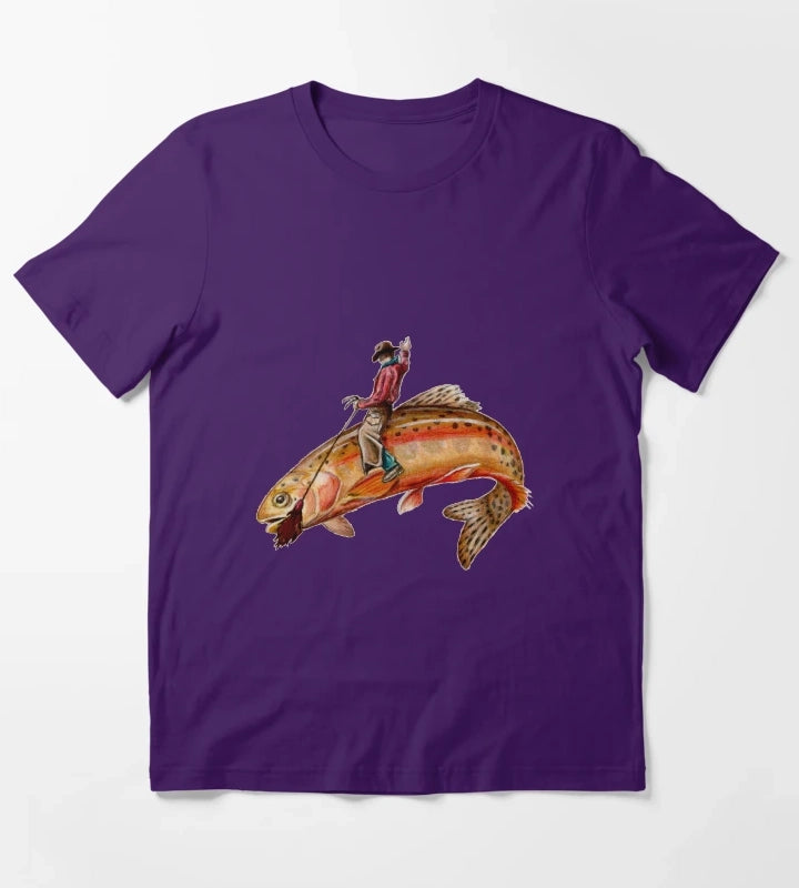 Golden Trout Cowboy T-Shirt Purple