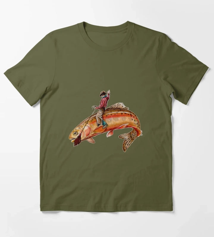 Golden Trout Cowboy T-Shirt Olive Green