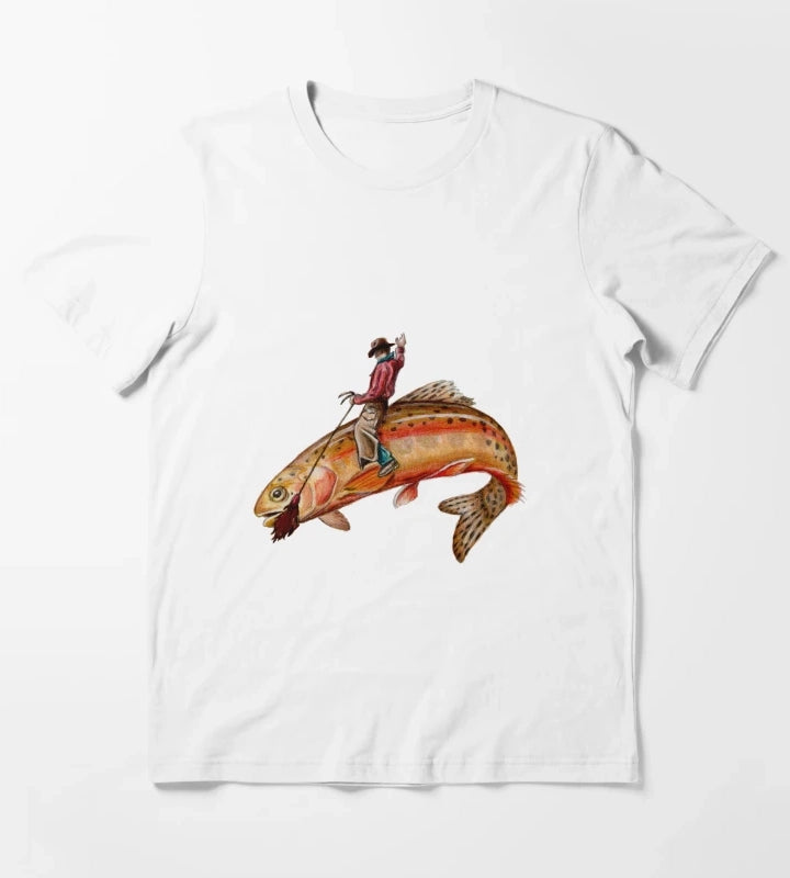 Golden Trout Cowboy T-Shirt White