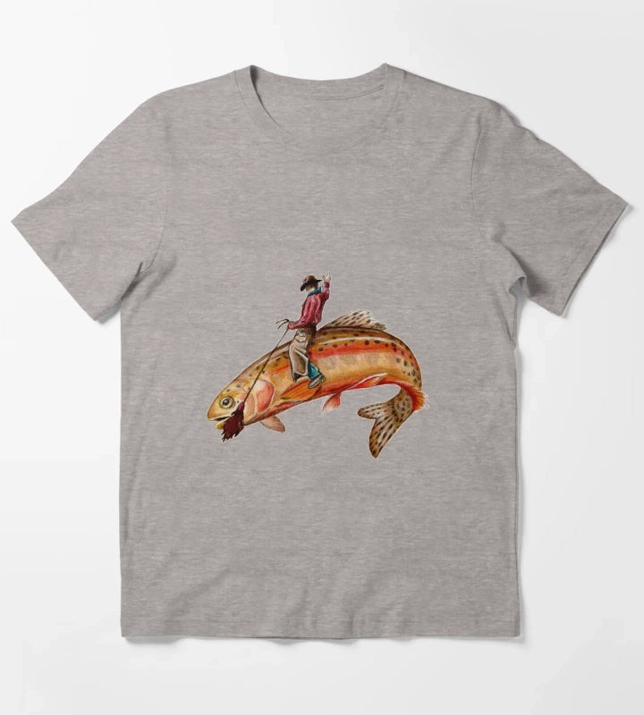 Golden Trout Cowboy T-Shirt Heather Grey