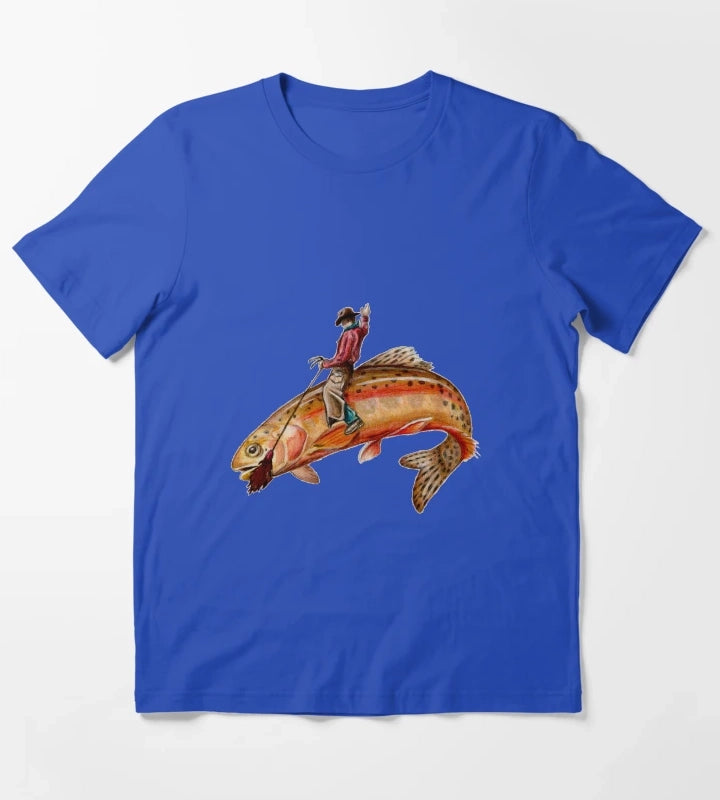 Golden Trout Cowboy T-Shirt Blue