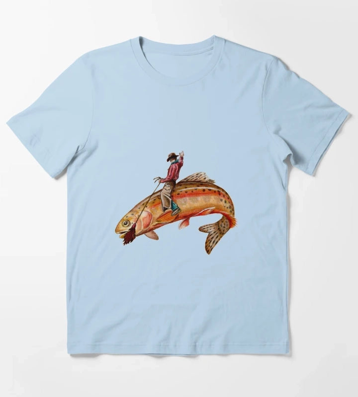 Golden Trout Cowboy T-Shirt Sky Blue