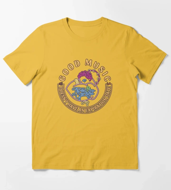 Good music doesnt have an expiration date Paradise Garage T-Shirt Yellow