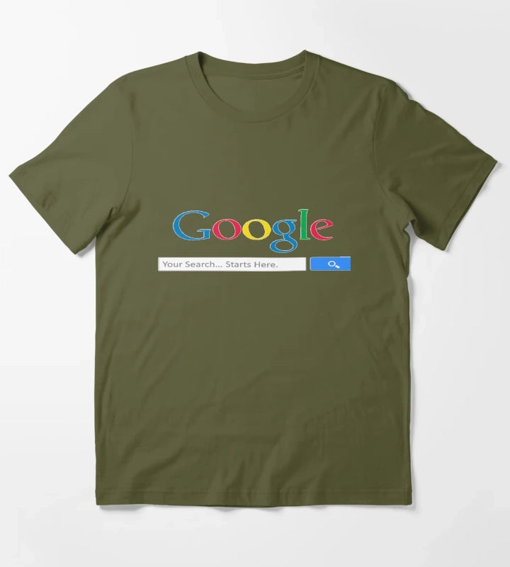 Google search engine T-Shirt Olive Green