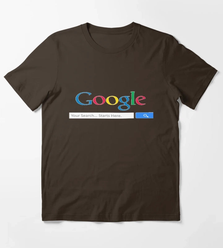 Google search engine T-Shirt Brown
