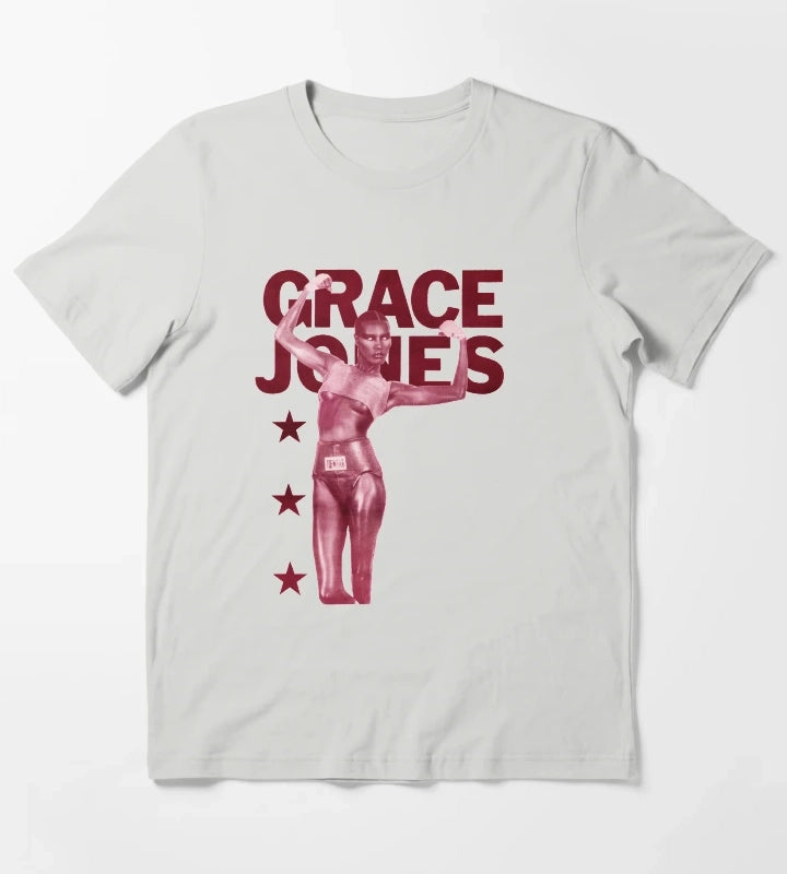 Grace Jones T-Shirt Light Grey