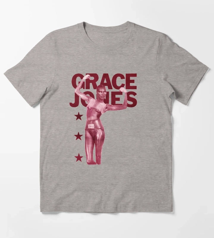 Grace Jones T-Shirt Heather Grey