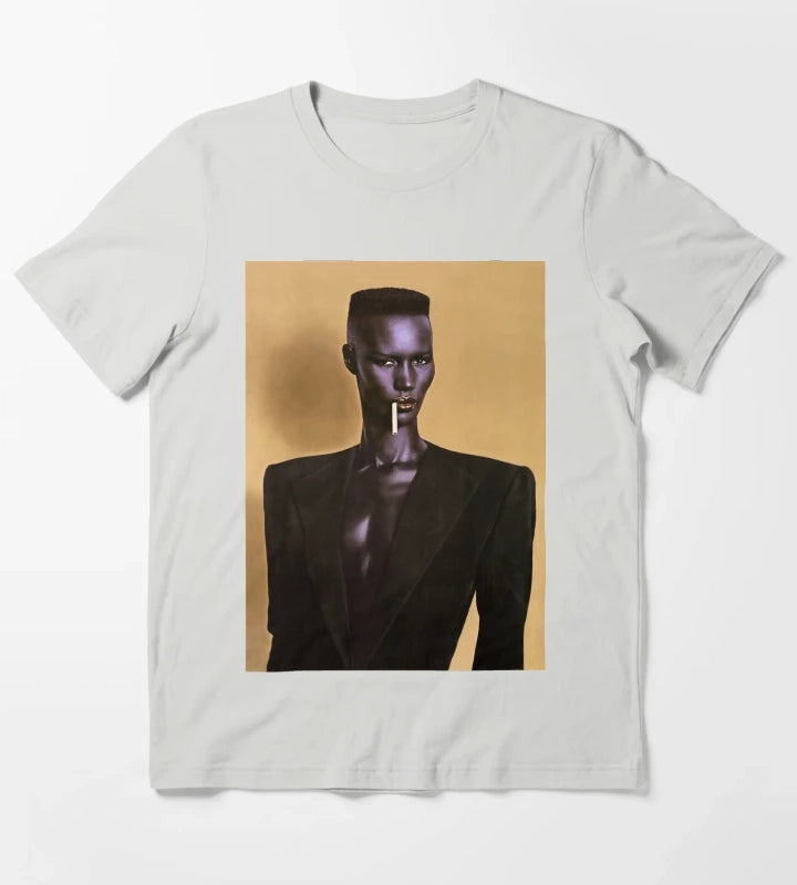 Grace Jones chanteuse extraordinaire T-Shirt Light Grey