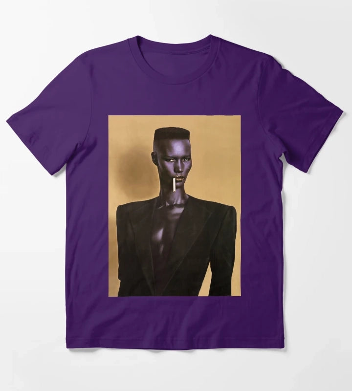 Grace Jones chanteuse extraordinaire T-Shirt Purple