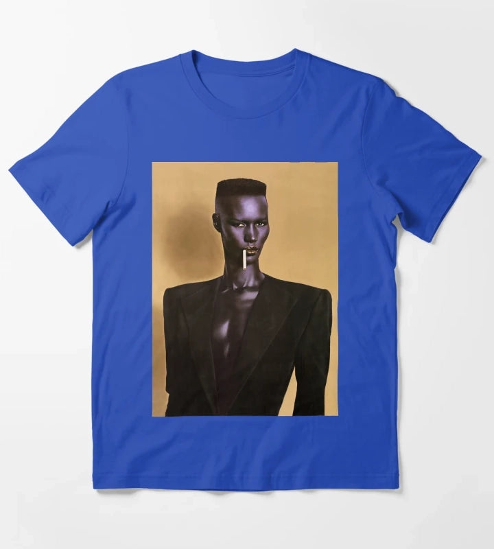 Grace Jones chanteuse extraordinaire T-Shirt Blue