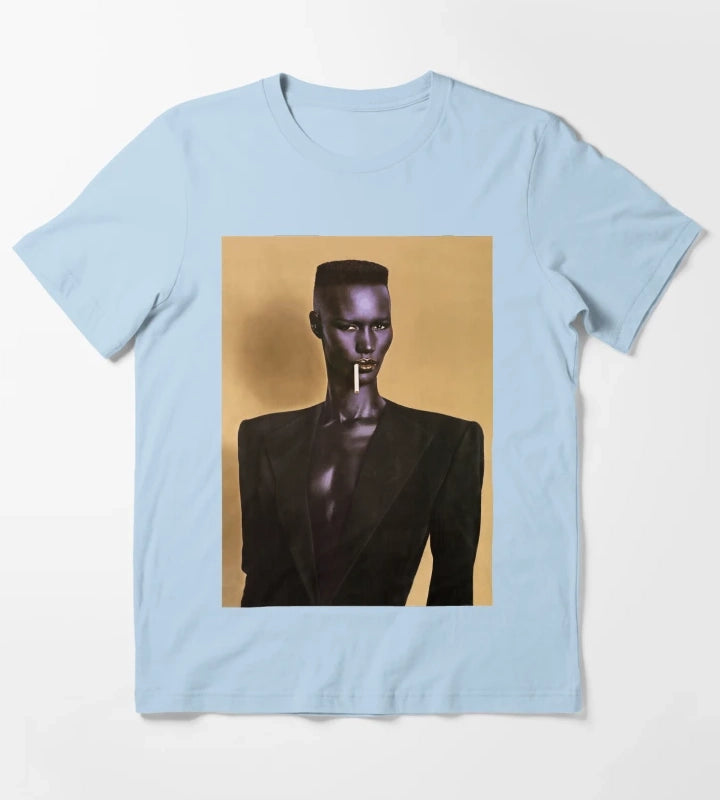 Grace Jones chanteuse extraordinaire T-Shirt Sky Blue
