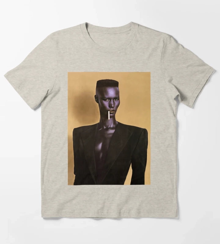 Grace Jones chanteuse extraordinaire T-Shirt Cream