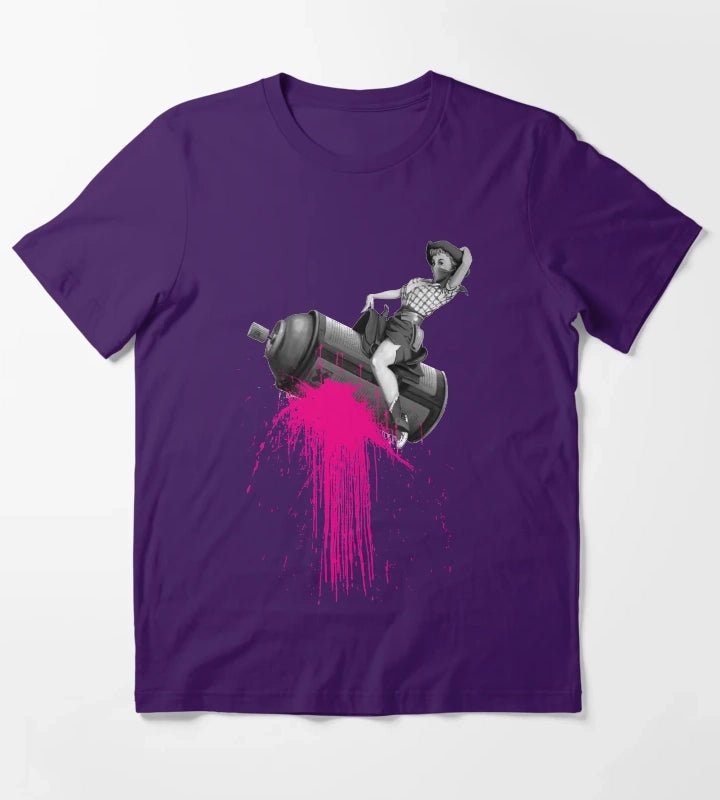 Graffiti Cowgirl T-Shirt Purple