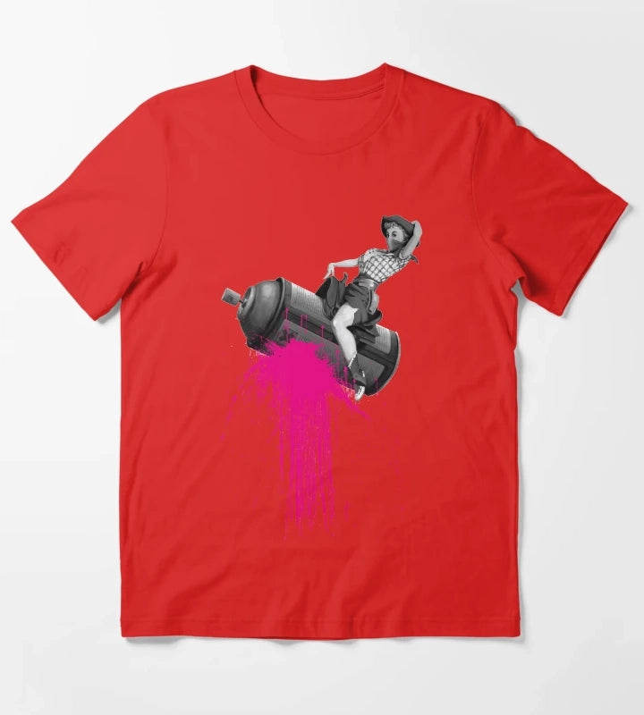 Graffiti Cowgirl T-Shirt Red
