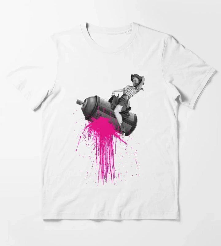 Graffiti Cowgirl T-Shirt White