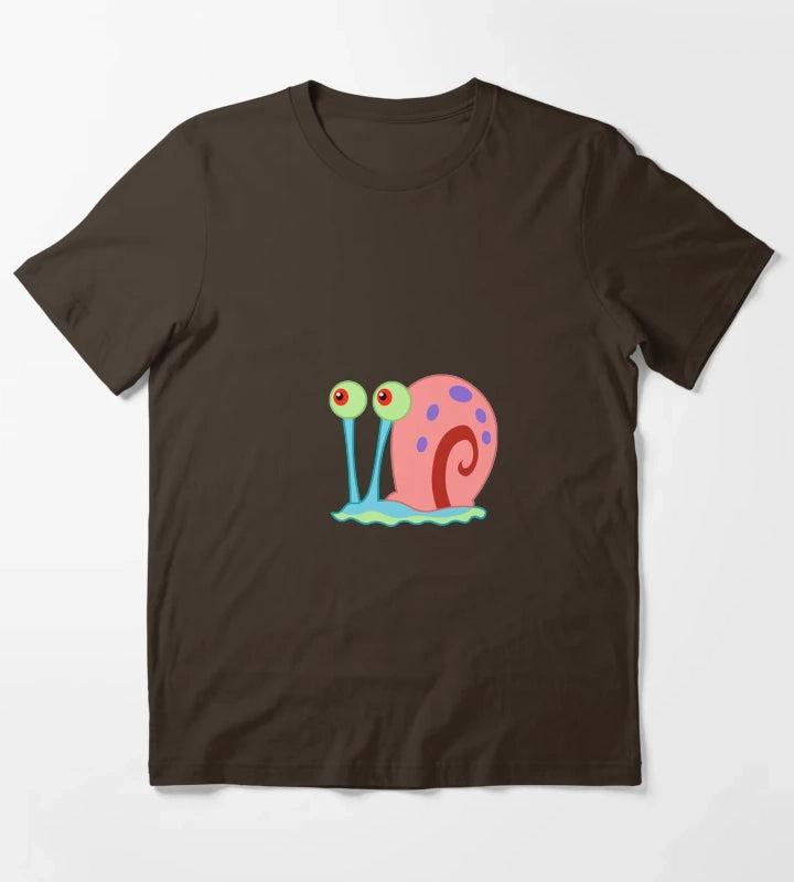 Gray the snail T-Shirt Brown