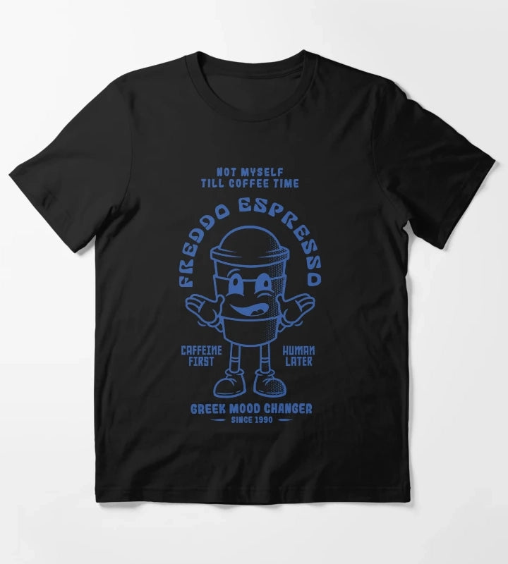 Greek Ice Coffee Retro Mascot Tshirt T-Shirt