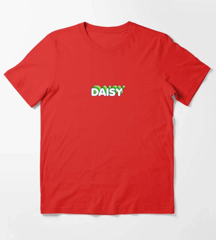 Green Layers Daisy Name Label T-Shirt Red