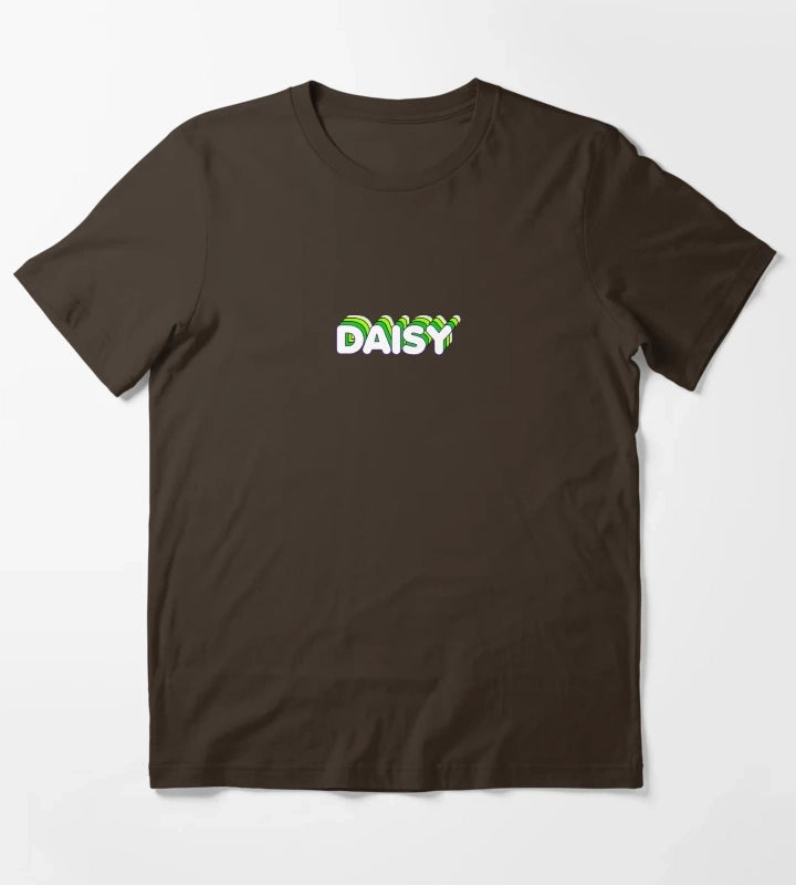 Green Layers Daisy Name Label T-Shirt Brown
