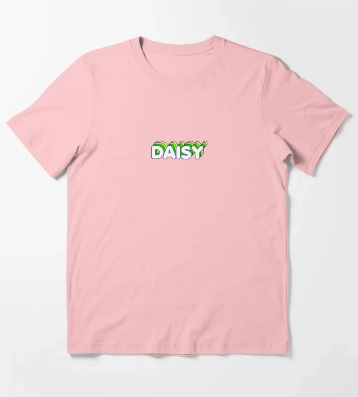 Green Layers Daisy Name Label T-Shirt Dark Grey