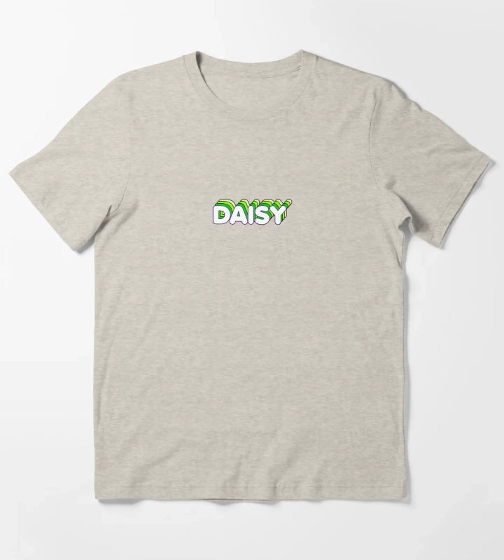 Green Layers Daisy Name Label T-Shirt Cream