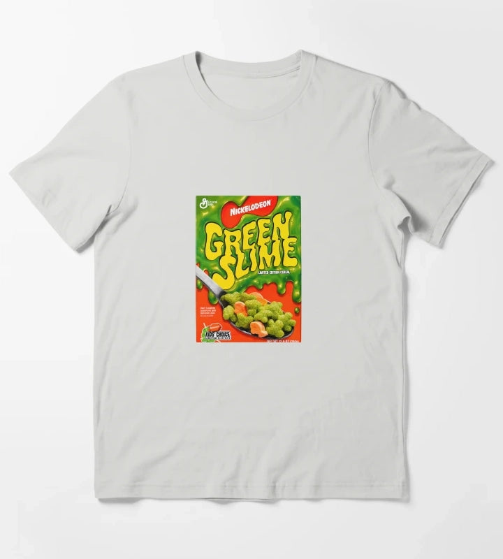 Green Slime Cereal T-Shirt Light Grey