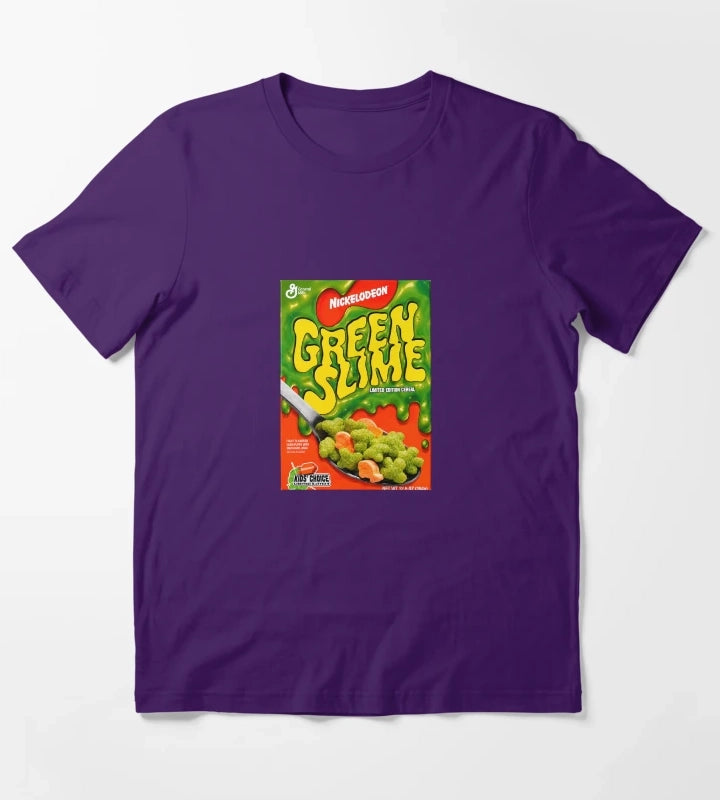 Green Slime Cereal T-Shirt Purple