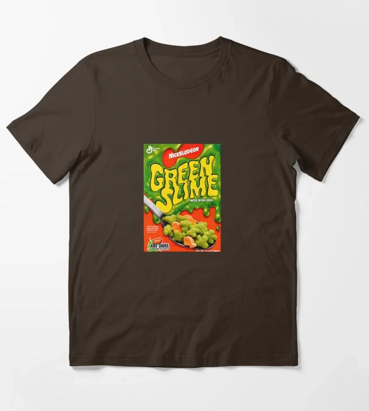 Green Slime Cereal T-Shirt Brown