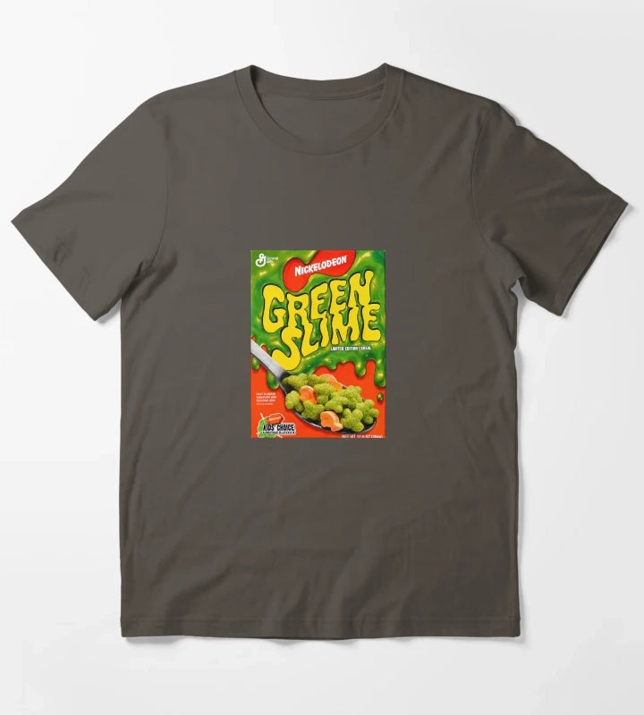 Green Slime Cereal T-Shirt Dark Grey