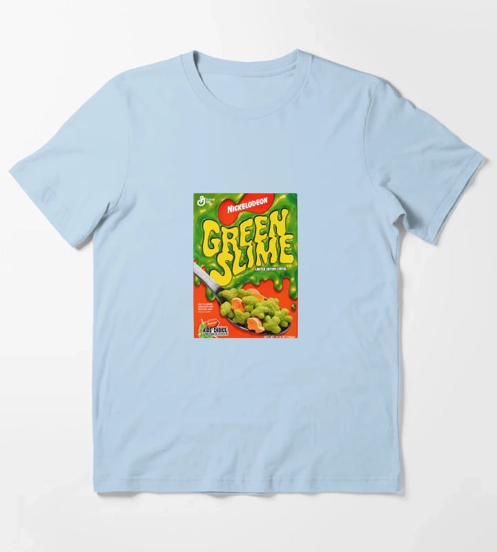 Green Slime Cereal T-Shirt Sky Blue