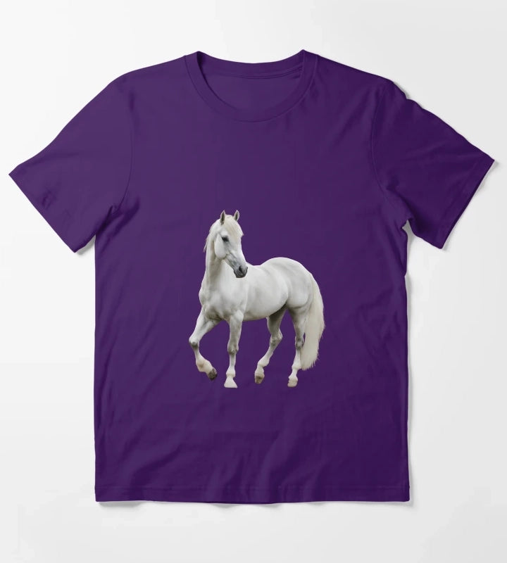 Grey Horse Lipizzaner T-Shirt Purple