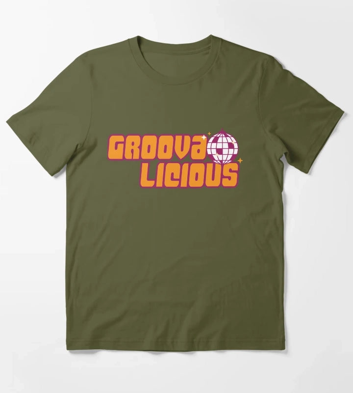 Groovalicious Sparkle T-Shirt Olive Green