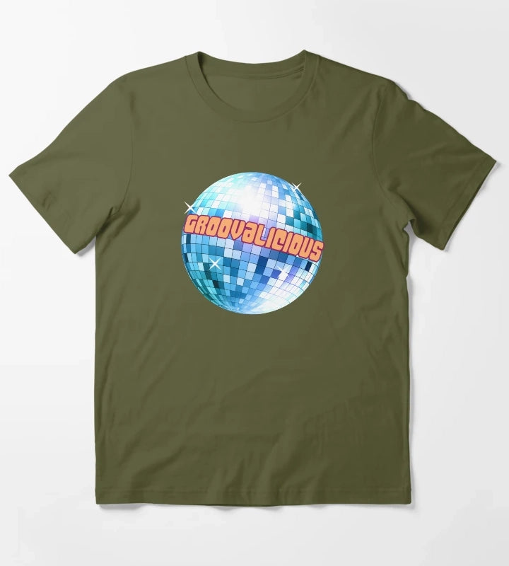 Groovy Around the World T-Shirt Olive Green