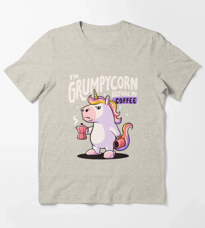 Grumpycorn Cute Grumpy Unicorn Coffee Gift T-Shirt Cream