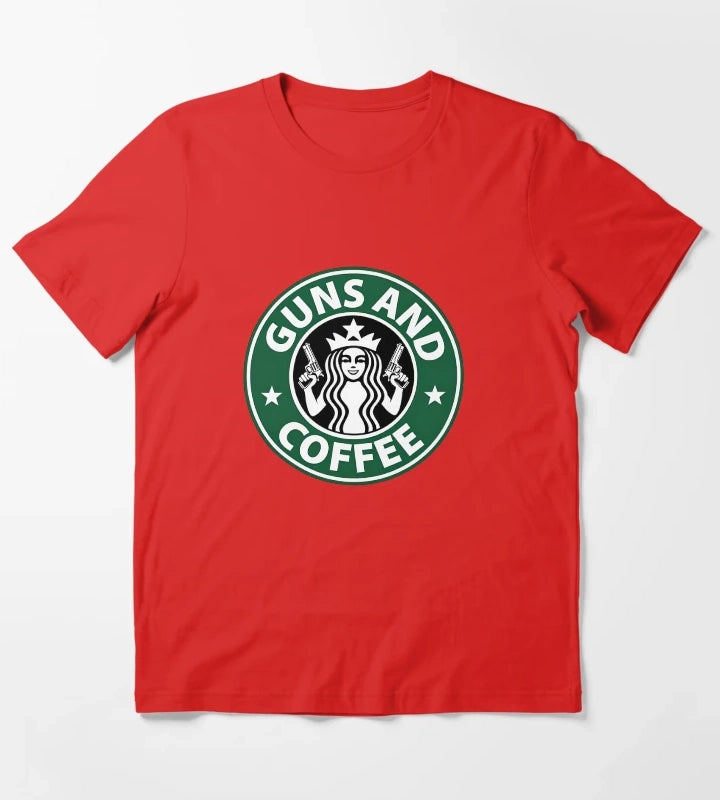 Guns and Coffee T-Shirt Red