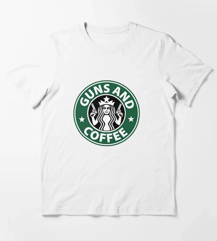 Guns and Coffee T-Shirt White