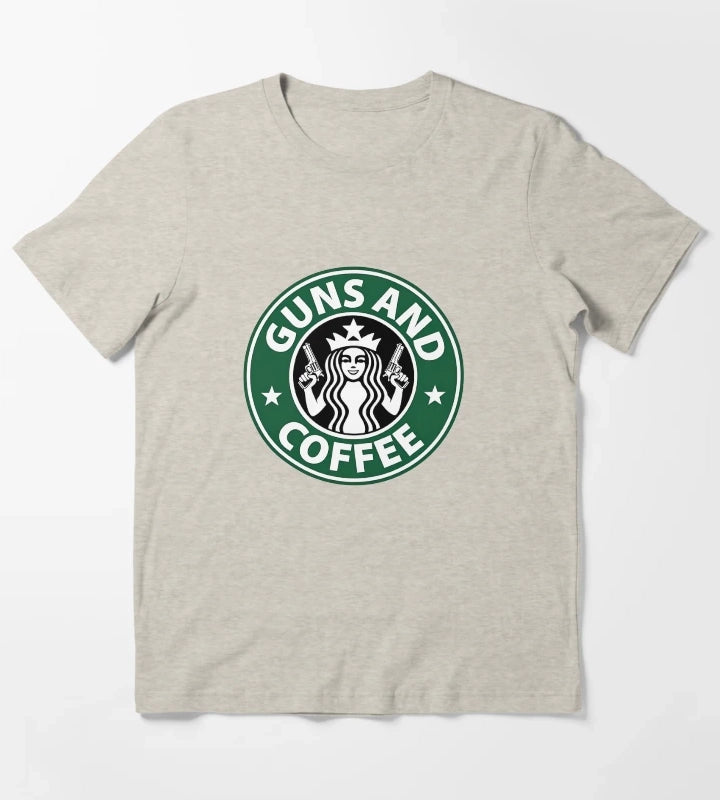 Guns and Coffee T-Shirt Cream