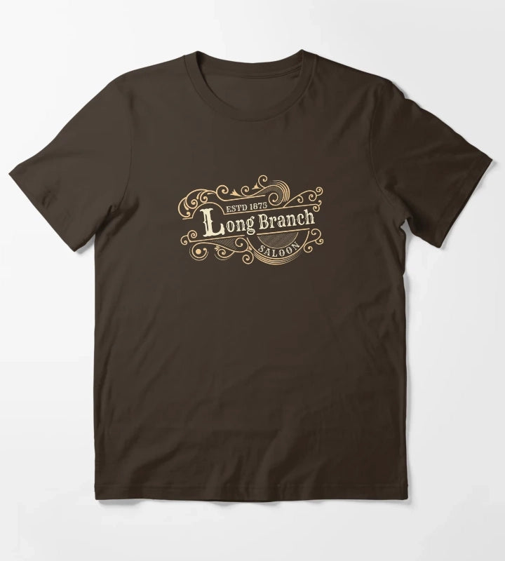 Gunsmoke Long Branch Saloon Classic TV T-Shirt Brown