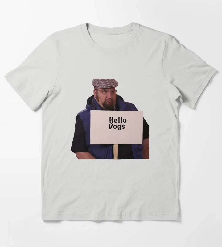 Gustavo Hello Dogs T-Shirt Light Grey