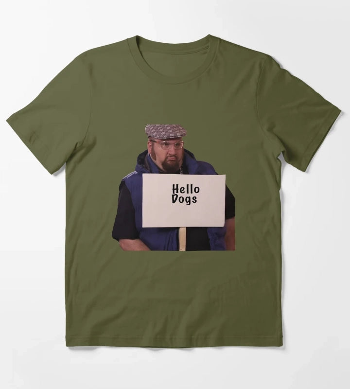 Gustavo Hello Dogs T-Shirt Olive Green
