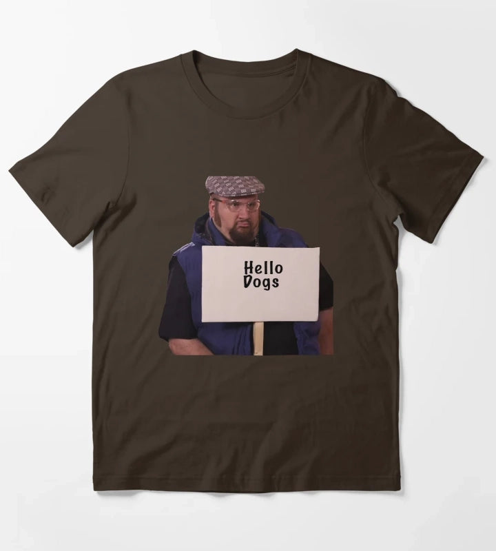 Gustavo Hello Dogs T-Shirt Brown