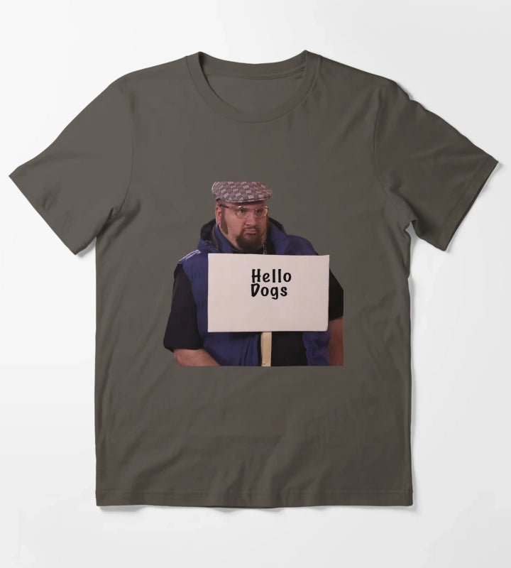 Gustavo Hello Dogs T-Shirt Dark Grey