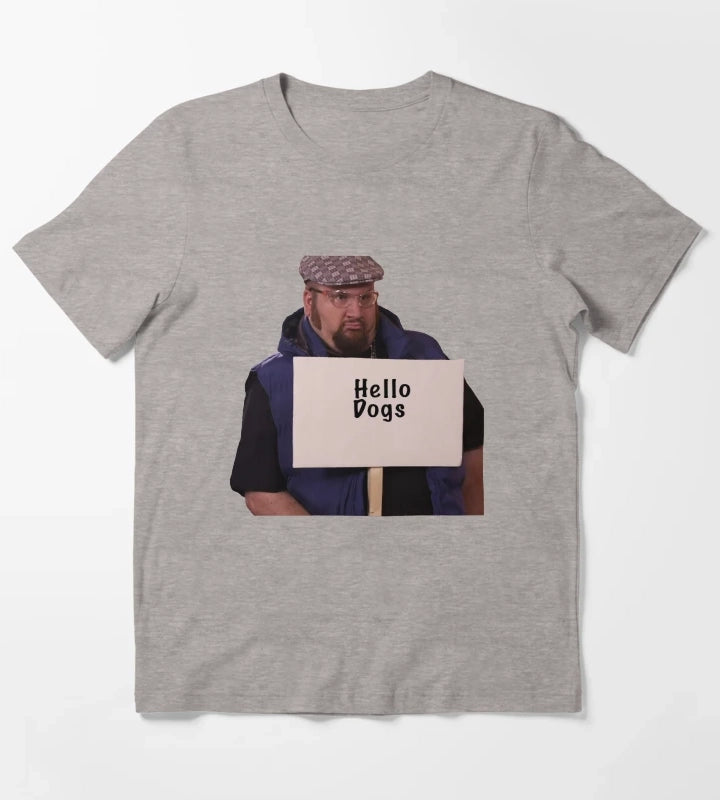 Gustavo Hello Dogs T-Shirt Heather Grey